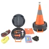 Multi Function Cone Vehicle Tool Case Tire Shape Car Emergency Kits with Collapsible Cone