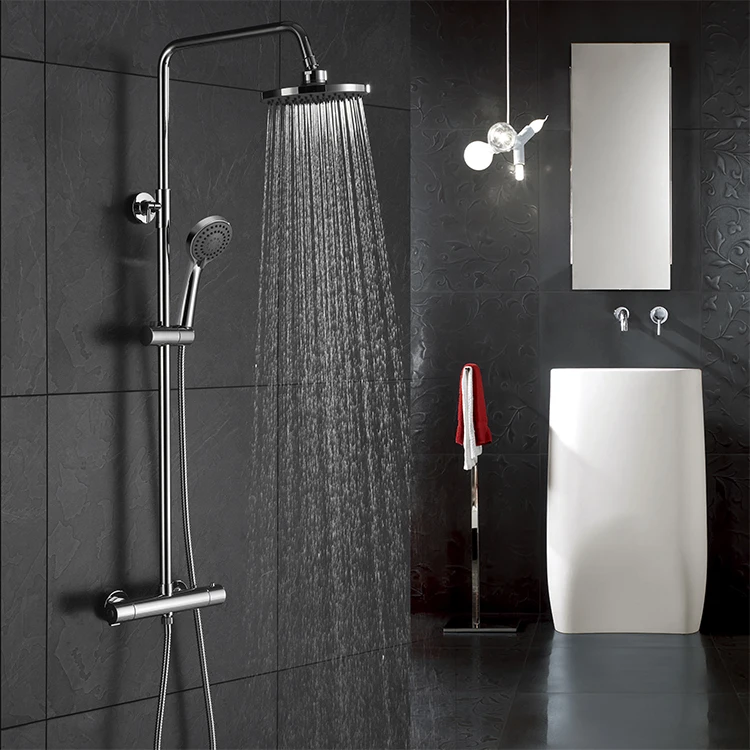 Style de bambou vente chaude Antique Laiton Expos/é Robinet De Douche Ensemble Baignoire Expos/ée Ensemble De Douche Salle De Bains Montage Mural Valve De Douche Ensemble antique