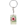 Luminous mock up key holder ring personalized pink star flower shaped key ring