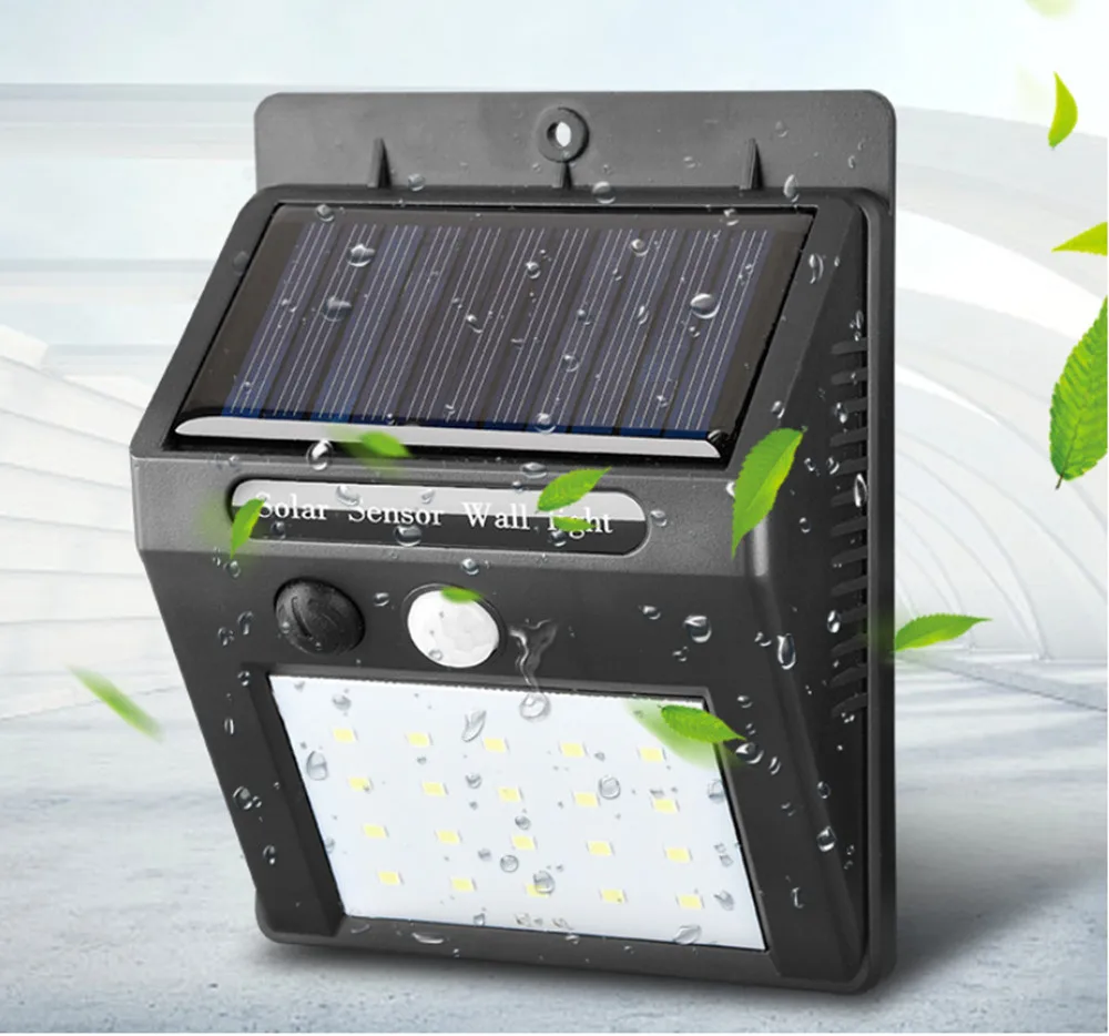 Amazon Hot Sales 20 Led Solar Wall Lamp, Bright Solar Power Outdoor LED Light No Tools Required Peel and Stick Motion Activated