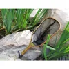 New handle trout fly fishing landing net with black nylon net bag MH02S(S)(B13)