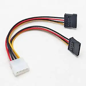 Convert ATX to SATA! 6 ATX Molex Power to Dual SATA Power Adapter w//Updated Latching System