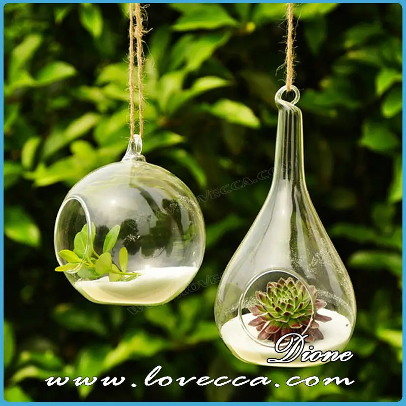 Classic Hanging Glass Ball Vase Fish Aquarium Garden Window Home Decor