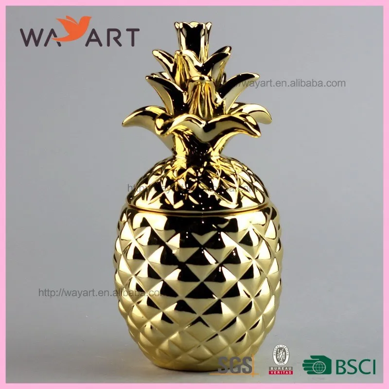 Fonkelnieuw Decoratieve Gouden Keramische Ananas Pot Met Deksels - Buy Pot Met LK-86