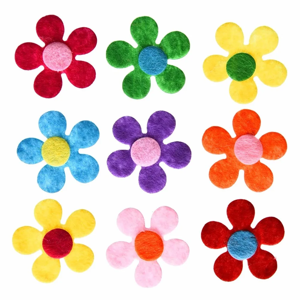 Assorted Color Diy Felt Flowers Fabric Flower For Custom Color Buy