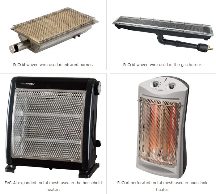 Wire Mesh Infrared Gas Burner / Fecral Woven Wire Mesh For Infrared