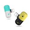 Double jack headphone audio & charge adapter for iphone