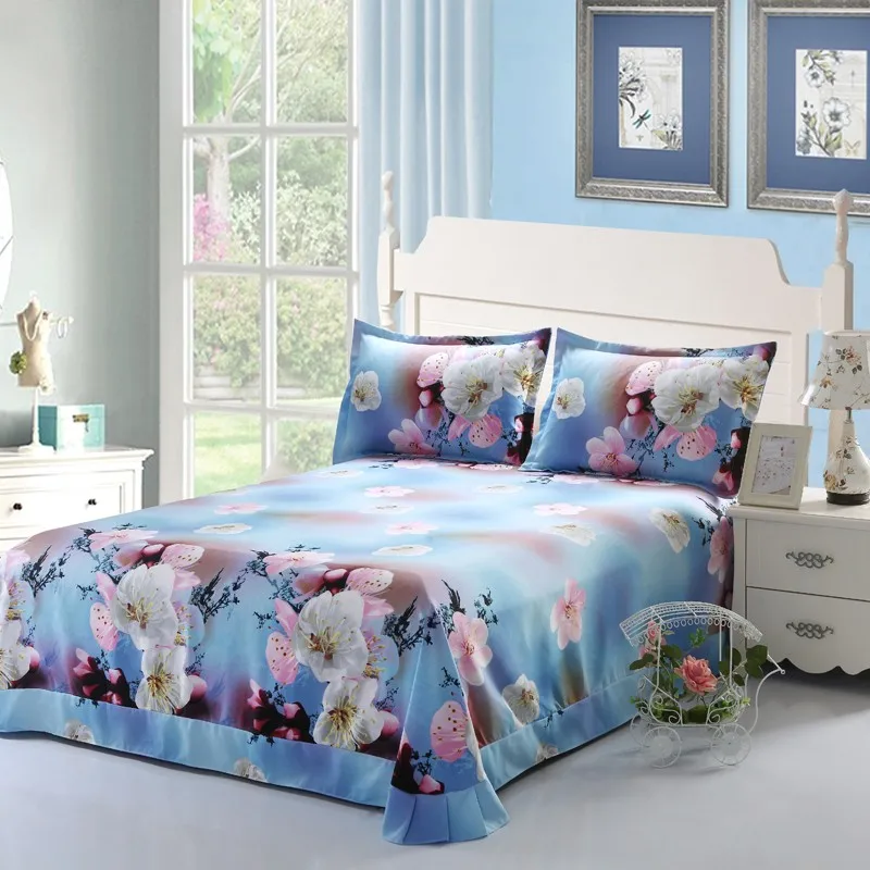 Wholesale Fitted 3d Bed Sheet Colored Printed Custom Made Bed Sheets