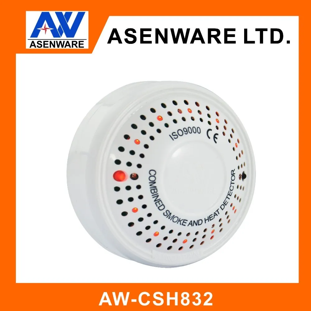 New 2/4Wire Smoke and Heat Detector with sounder, connect with control panel, Gas detector