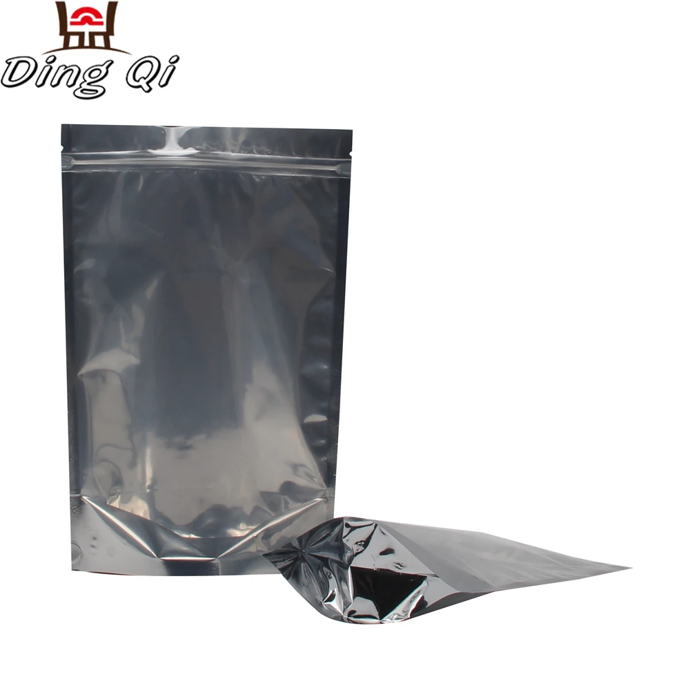 Stock aluminum foil stand up plastic bags for food