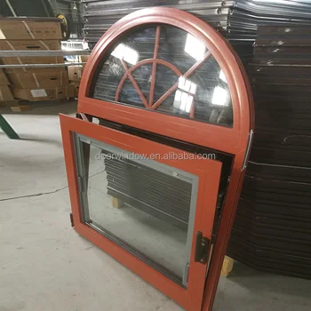 High quality aluminium half round windows grill design specialty shapes window from Doorwin