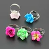 Wholesale personalized cartoon kids rings silicone rubber pvc souvenir finger ring