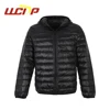 Online shopping popular waterproof modernized white duck feather hood jacket down mens
