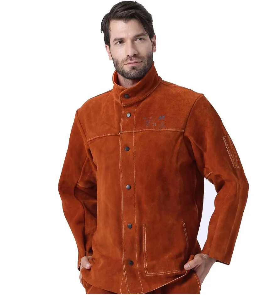 Ap7130 Ce Heavy Duty Leather Welding Jacket Of Heat Resistant Man Jacket For Safety Wear Buy
