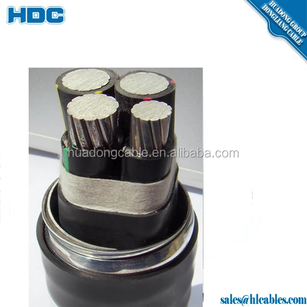 Acwu 90 8000 Series Aluminum Conductor Rw90 Xlpe Insulation Pvc Jacket 3x250mcm With Bare