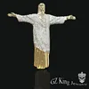 new design gold chainr micro paved jesus piece cross pendant wholesale for sale