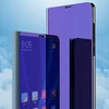 Luxury Electroplated Smart Sleep Mirror Holster Phone Case For Huawei Y9 2019