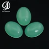 Lab created green jade glass oval flat back cabochon jade glass stone