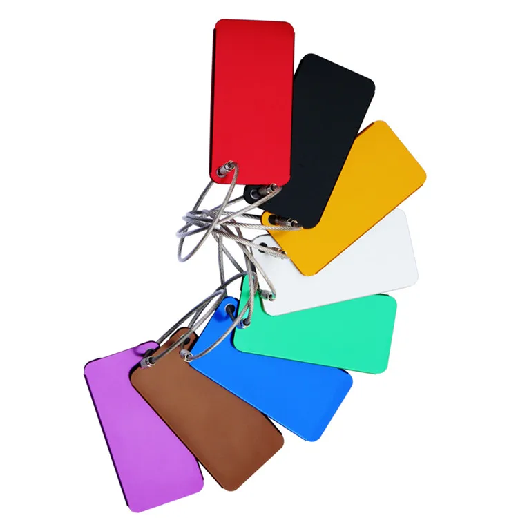 aluminum luggage tags