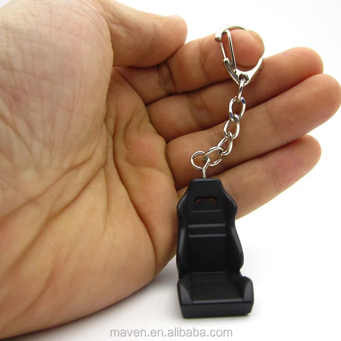 Zinc Alloy Metal Car Parts Tuning Racing Chair Seat Keychain Keyring