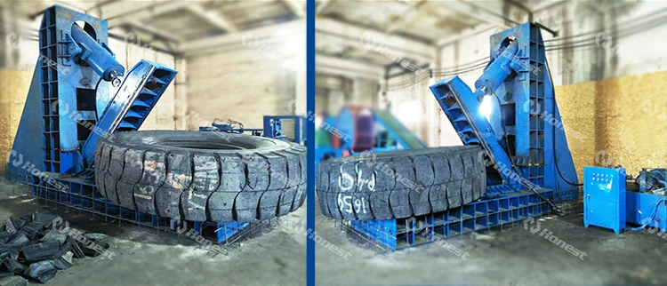 Professional Old Tyre Cutter Recycling Machinery Equipment