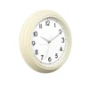 Superior Performance Clocks Decorative Wall Clock White PVC Dial Cream Frame for Kitchen