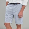 Top rating rolled-up hem side pocket vertical pinstripe mens quality cotton shorts