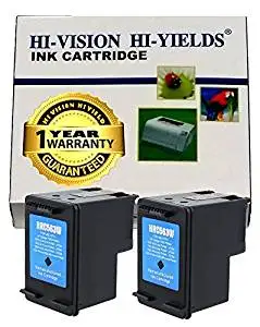 HI-VISION® 2 PK Remanufactured HP 61XL (CH563WN #140 NEW CHIP) HY Black Ink Cartridge Replacement for Deskjet 1010,2540 All-in-One,Envy 4500 e-All-in-One,5530 e-All-in-One,Officejet 4630 e-All-in-One