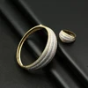 Dubai Hot Sale Bangle Ring Set Moroccan style Tricolor color jewelry Set
