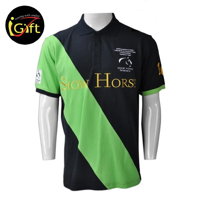 polo shirt with two horses