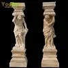 Western Style Marble Column with Figure Statue