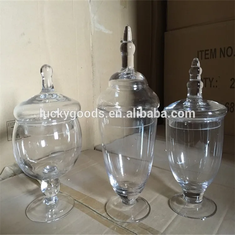 Inexpensive Price European Exquisted Shape Large Glass Apothecary Jars Glass Candy Jars Wholesale Buy Glass Candy Jar Decorative Glass Apothecary Jars Glass Christmas Candy Jar Product On Alibaba Com