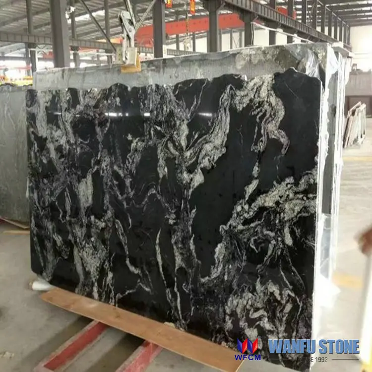 Cosmos Black Granite Slabs Tiles Countertops Buy Black And White