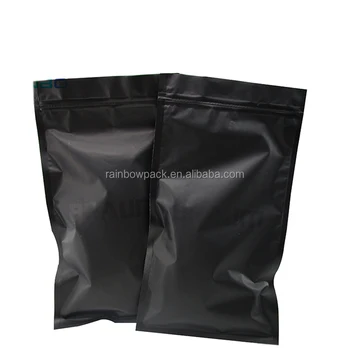 black zip bag