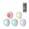 color changing remote control 5 pack led push light