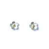flower shape earrings silver color cherry blossom petals earrings