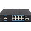 Shenzhen manufacturer Outdoor Video Surveillance web managed 48V network 8port poe industrial ethernet switch