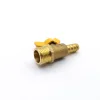 Brass male gas ball valve level handle Gas Valve with barb fittings