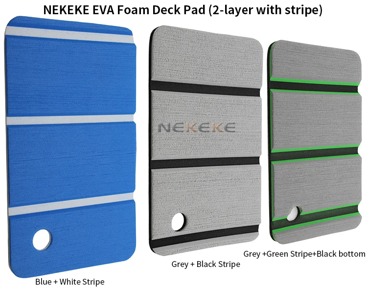 2017 HOT selling high quality blue with white Oblique cut stripe of deck grip pad