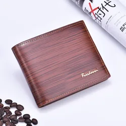2019 Fuerdanni European And American Style Vintage Glazed Grain Clip Short Section Wallet For Men