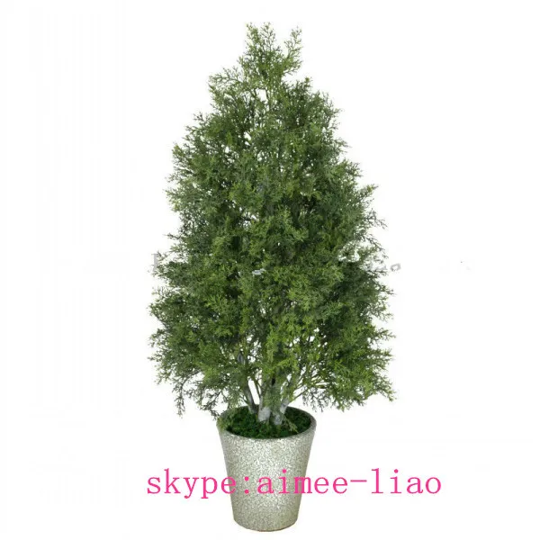 Q011123 Plastic Bonsai Tree Artificial Thuja Plants Alibaba China Fake
