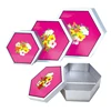 Hexagon popular world cover cardboard cosmetic jewelry gift paper box