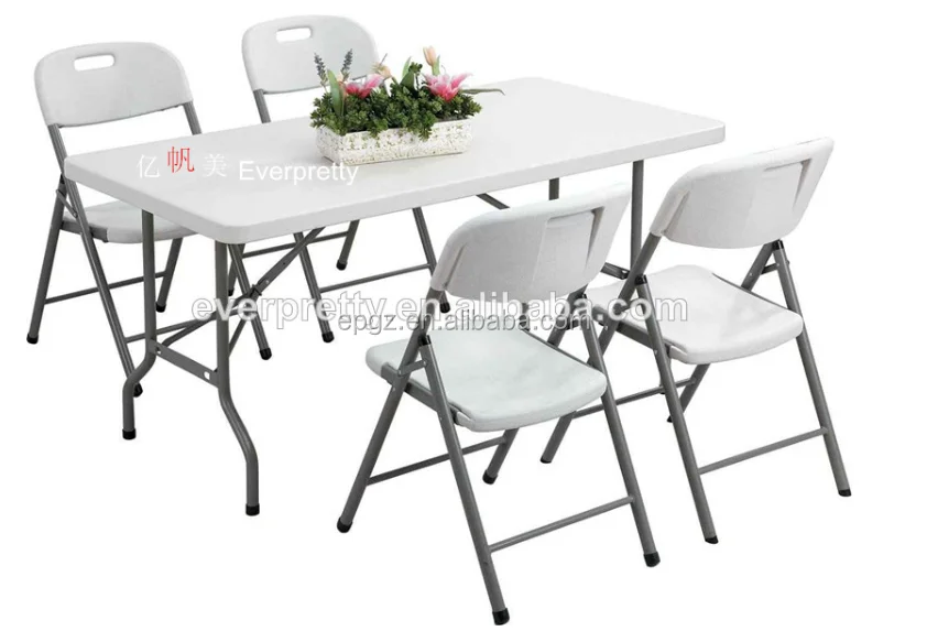 Outdoor Plastic White Folding Dining Table Chair For Wedding Buy