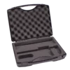 Custom cutouts foam inside injection molded hard plastic tool cases for cutting equipment