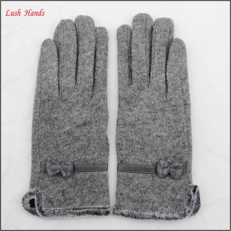 Custom Designs Winter warm women cheap woolen gloves