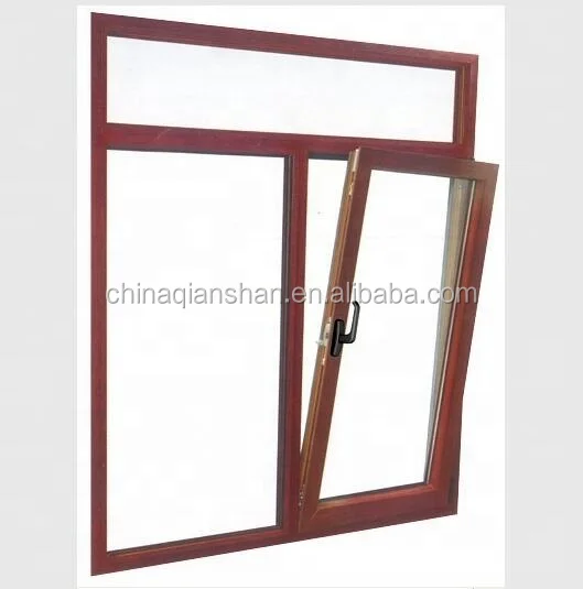China factory price Customized Aluminium Tilt Turn double glazed Window With Manual Blinds for apartment