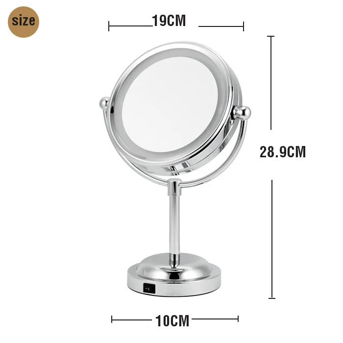 20x magnifying mirror with light and stand