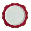 Sunflower style gold rimmed decoration burgundy or wine red charger plate , dinner plate in bulk