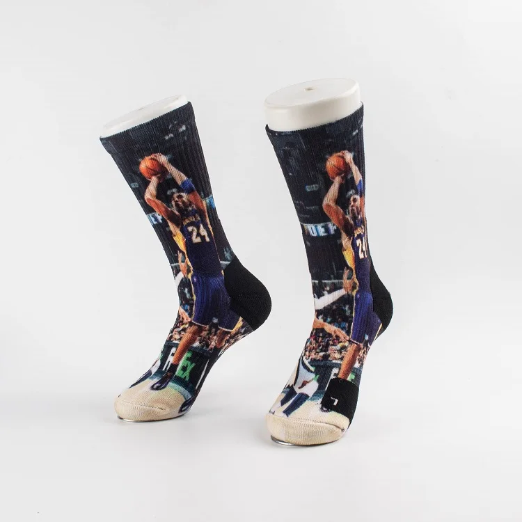 Ysdai custom Spring and winter NBA8 Socks Adult Print Crew Socks Knee High Socks