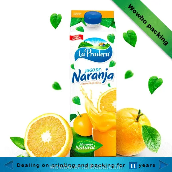 Fruit Juice Paper Packaging Box/customized Reasonable Price Juice Paper
